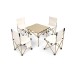-7AKSAVTKTMS41-6778-Etravel Premium 4'lü katlanır masa sandalye seti 4 sandalye+1 masa Katlanılabilir